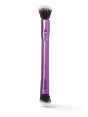 tarte Dual-Ended Makeup Brush in Purple with Black/White Bristles